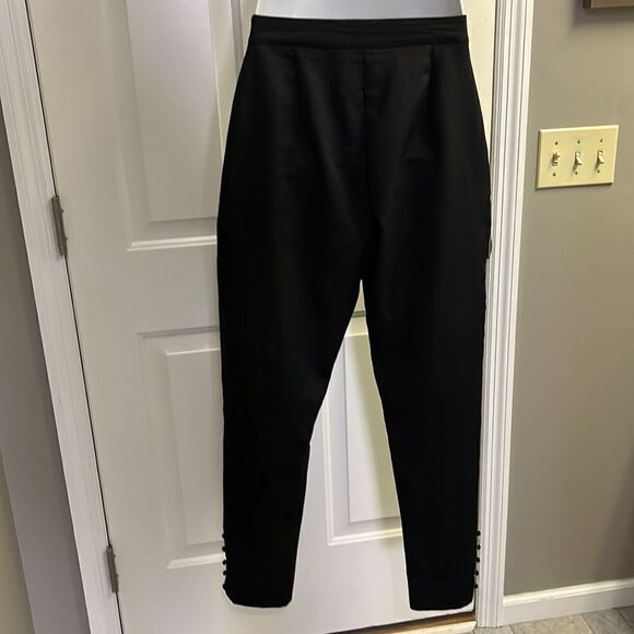 Pretty Little Thing Black Silky Side Zip Pants- Size 6 - Picture 3 of 15